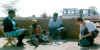 CLICK FOR ENLARGEMENT! Marjorie with Sarah, a Cheshire Community Outreach Worker, doing a home visit. -Botswana 1993